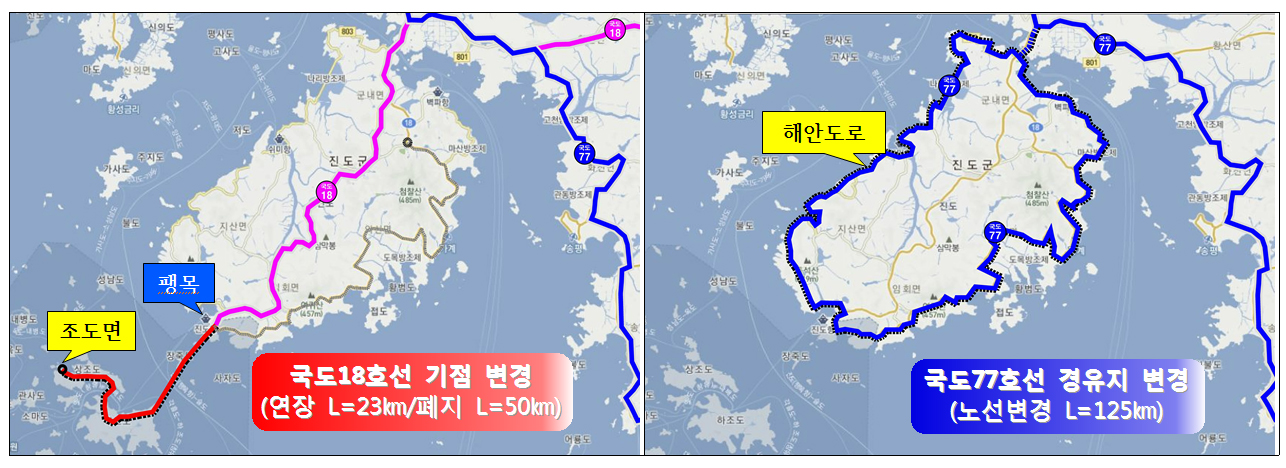 진도군, 국도 노선변경 제5차 국토종합계획 반영 촉구 이미지